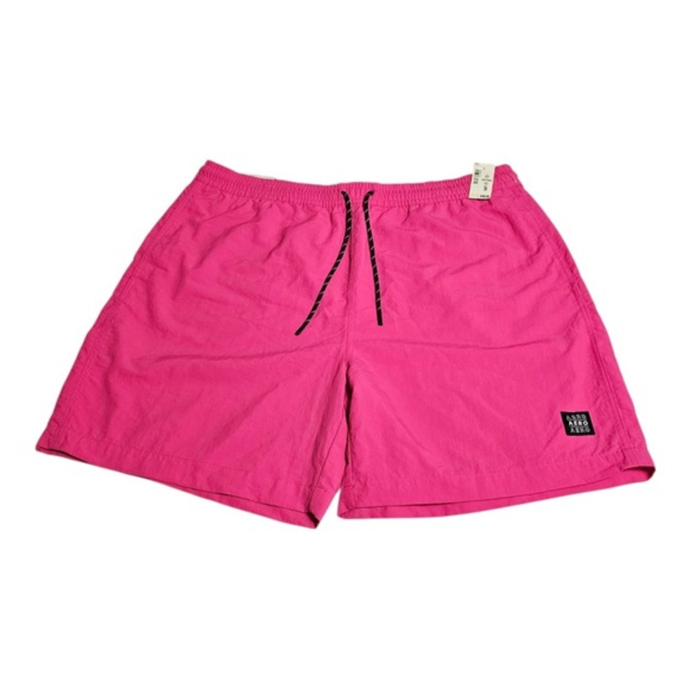 Aeropostale Kickback Shorts‎ Men's XL Jogger Pink Nylon 6.5" Above Knee NWT